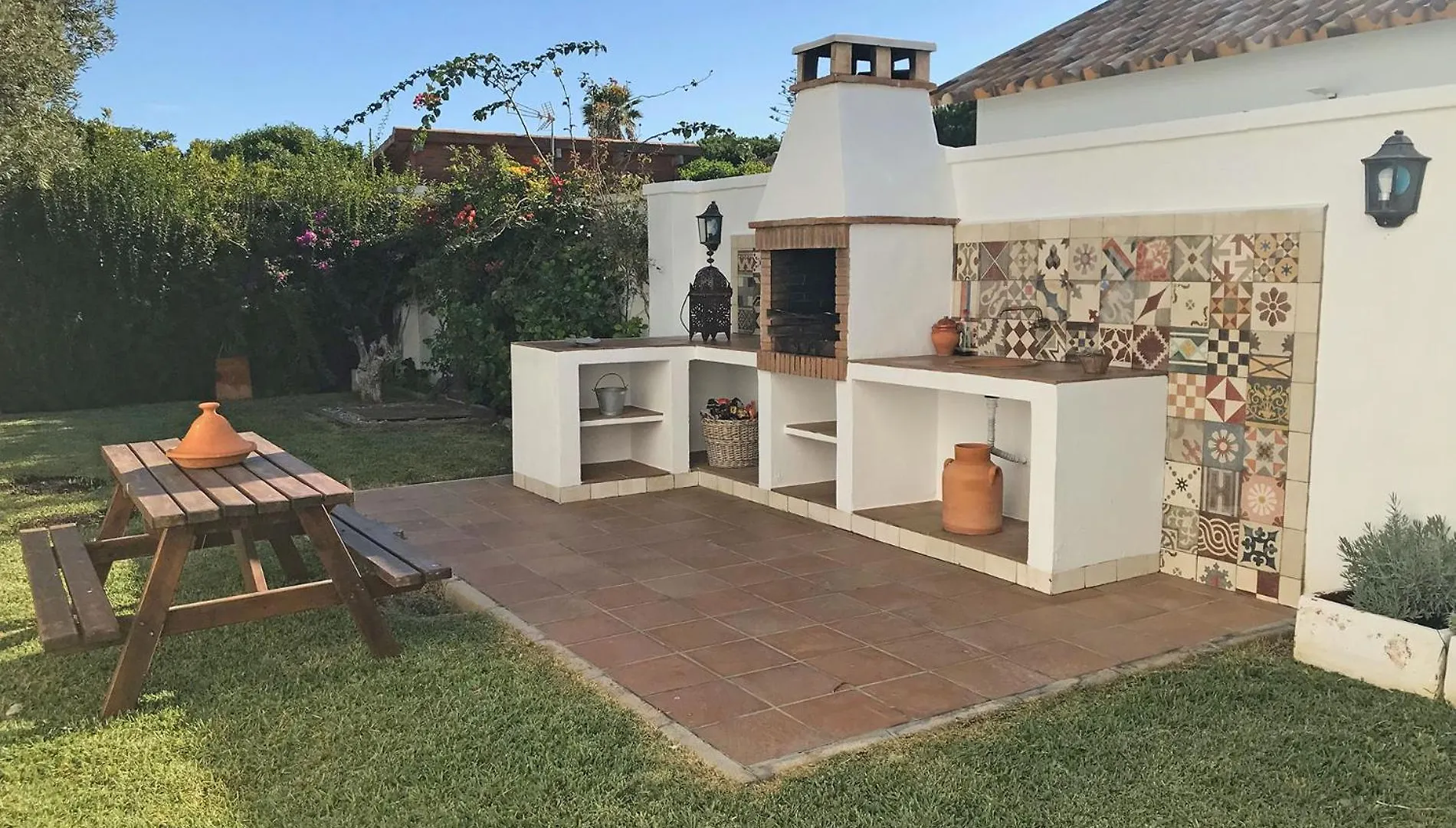 Arteflor Villa With Beautiful Garden At 200M From The Beach El Palmar